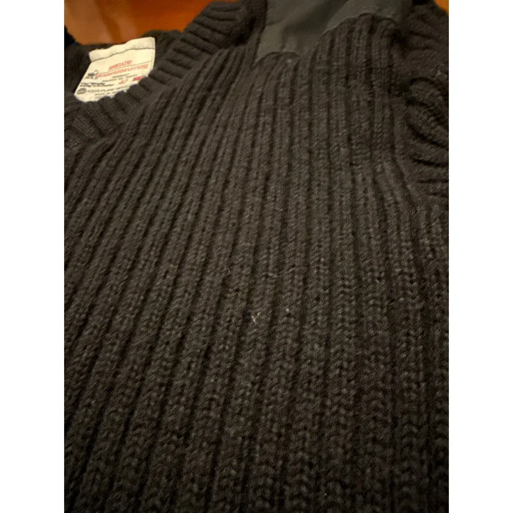 Brigade Quartermasters sweater men's 42 Woolly Pully black wool commando vintage